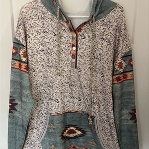 Women's Aztec Print Hoodie